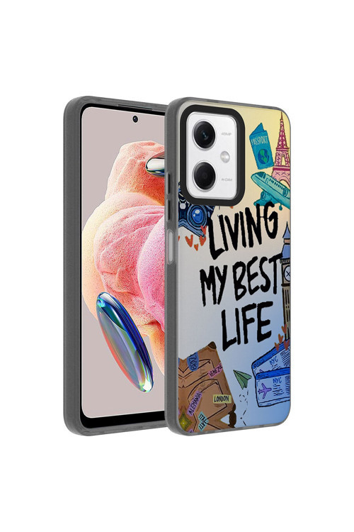 Uyumlu Xiaomi Redmi Note 12 4G Kılıf Desenli Dragon Sert Kapak