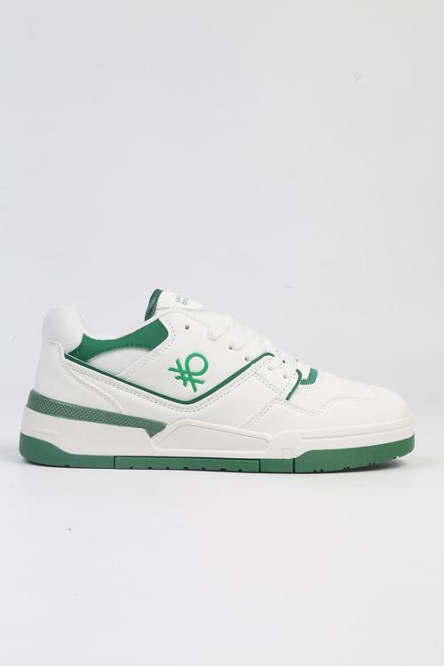 ® | BNI-10081 Beyaz Yesil -İthal Kadın Spor Ayakkabı