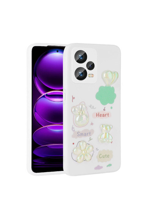 Xiaomi Redmi Note 12 Pro 5G Kılıf Kabartma Figürlü Parlak Toys Silikon Kapak