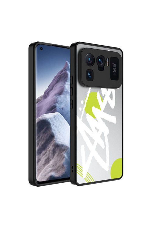 Mi 11 Ultra Kılıf Aynalı Desenli Kamera Korumalı Parlak Mirror Kapak - Yazı