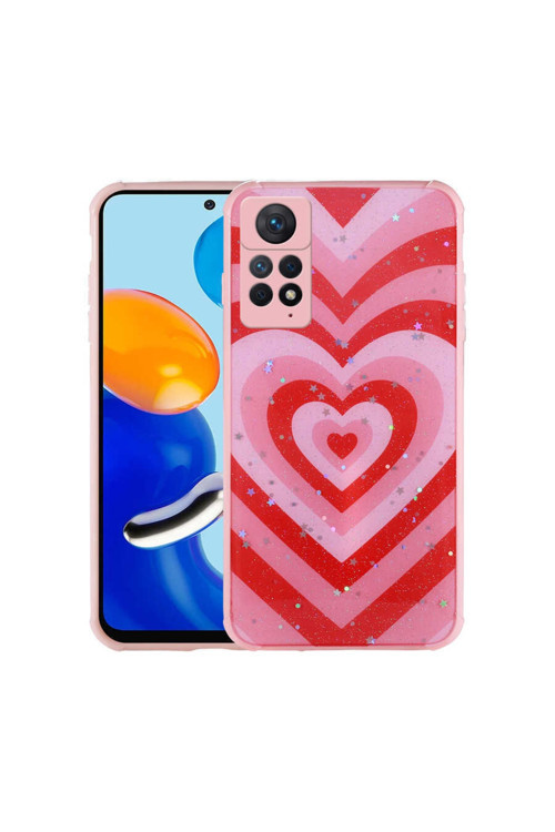 Xiaomi Redmi Note 11 Pro 5G Kılıf Simli Desenli Kamera Korumalı Parlak Popy Kapak
