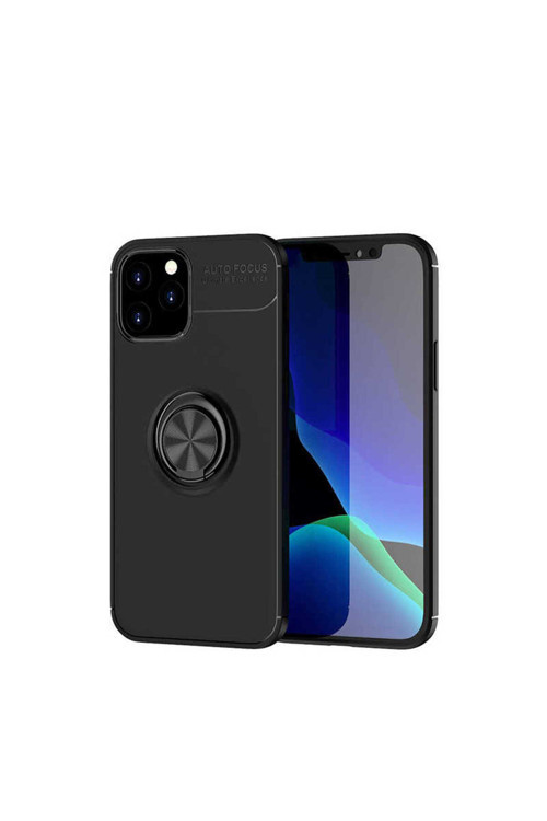 İphone 12 Pro Max Uyumlu Ravel Silikon Kılıf-Siyah