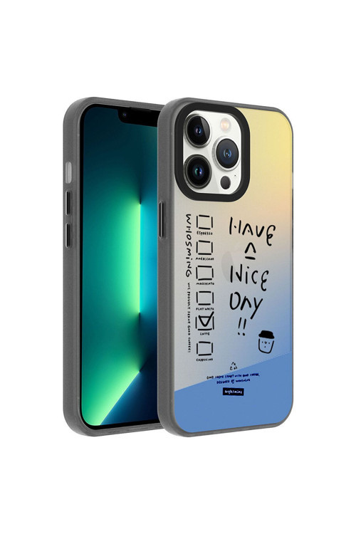 İphone 13 Pro Uyumlu Desenli Dragon Sert Kılıf-Have