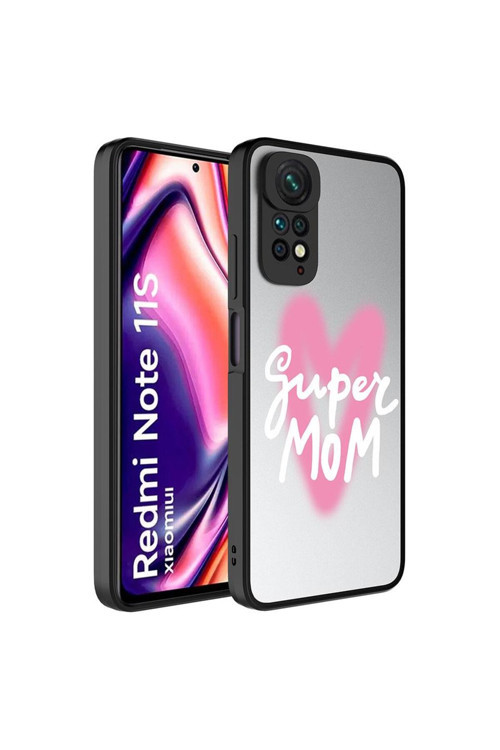Xiaomi Redmi Note 11 Global Kılıf Aynalı Desenli Kamera Korumalı Parlak Mirror Kapak