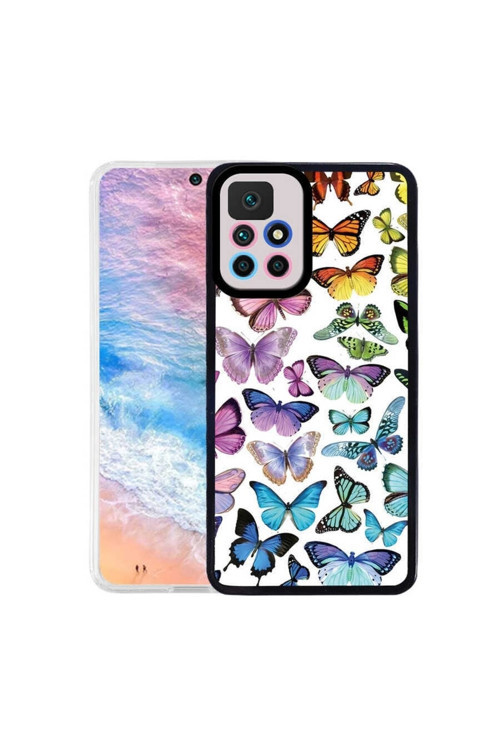 Xiaomi Redmi 10 Ile Uyumlu Kılıf M-Fit Desenli Kapak Renk Butterfly No3