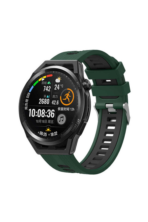 Gear S2 Krd-55 Uyumlu Crcr Kordon-Yeşil-Siyah