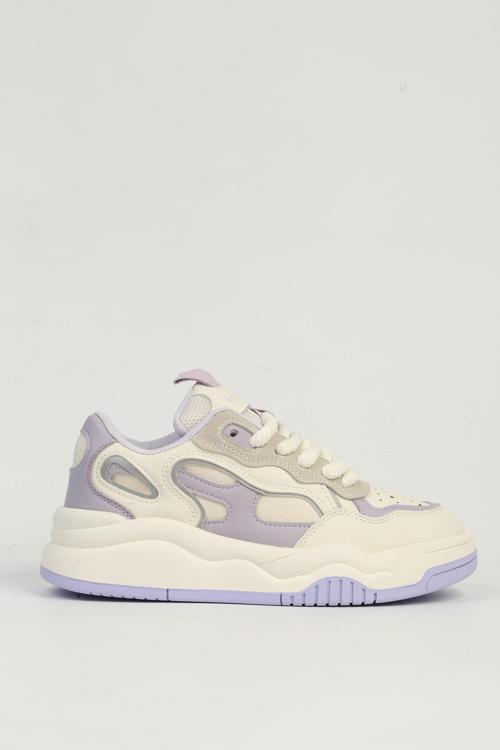 Beyaz Lila Kadın Spor Ayakkabı İTHAL BNI-11571