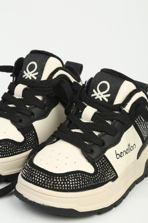 Çocuk Sneaker Siyah Beyaz İTHAL BNI-12038