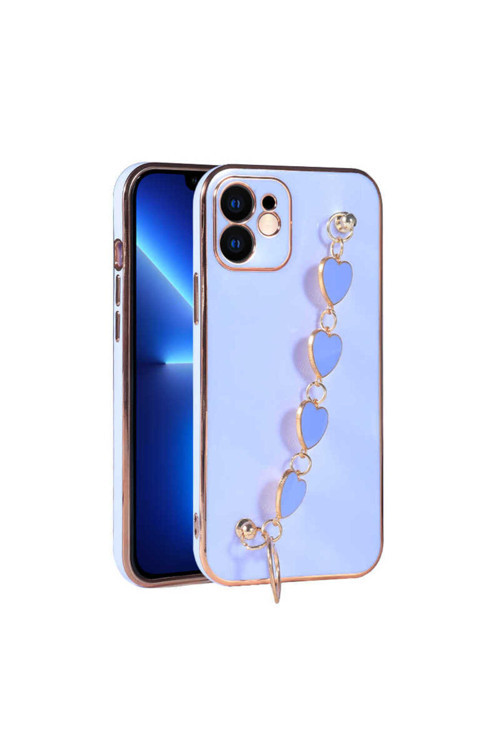 İphone 12 Uyumlu Kalbim Kılıf-Lila