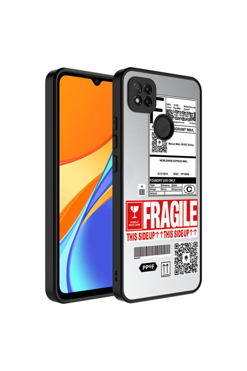 Redmi 10A Uyumlu Kılıf Aynalı Desenli Kamera Korumalı Parlak Mirror Kapak - Fragile