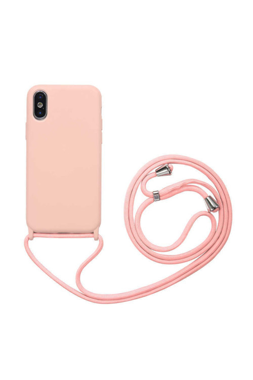Iphone X Uyumlu Kılıf Ropi Kapak - Pembe Açık