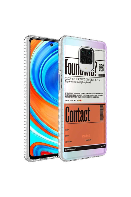Xiaomi Redmi Note 9S Kılıf Airbag Kenarlı Renkli Desenli Silikon Elegans Kapak