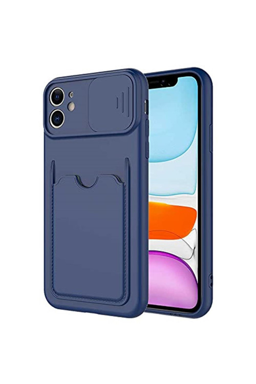 Iphone 11 Uyumlu Kılıf Kartix Kapak Lacivert