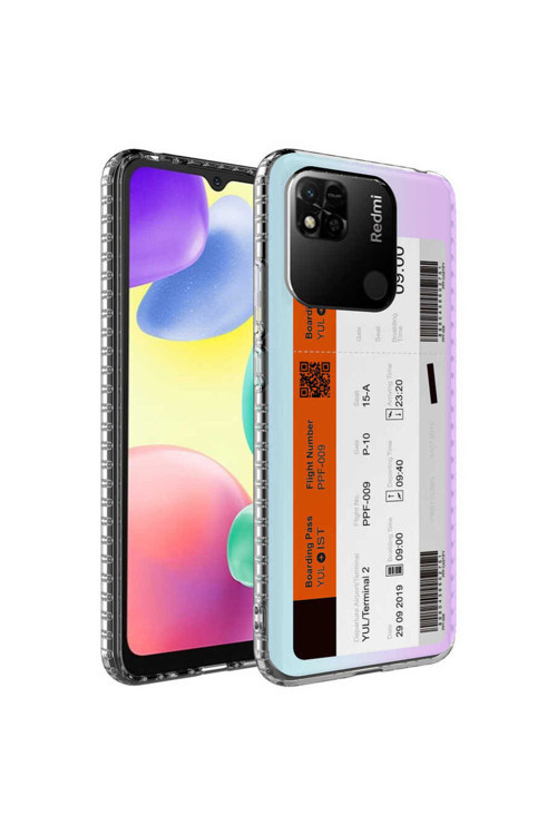Redmi 10C Kılıf Airbag Kenarlı Renkli Desenli Silikon Svl Elegans Kapak - No1