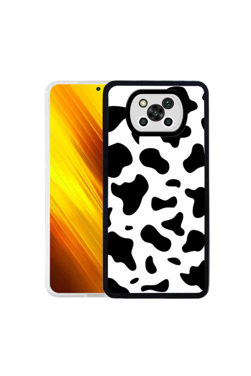 Aksesuaravcısı Poco X3 Kılıf Akav M-Fit Desenli Kapak - Cow No1