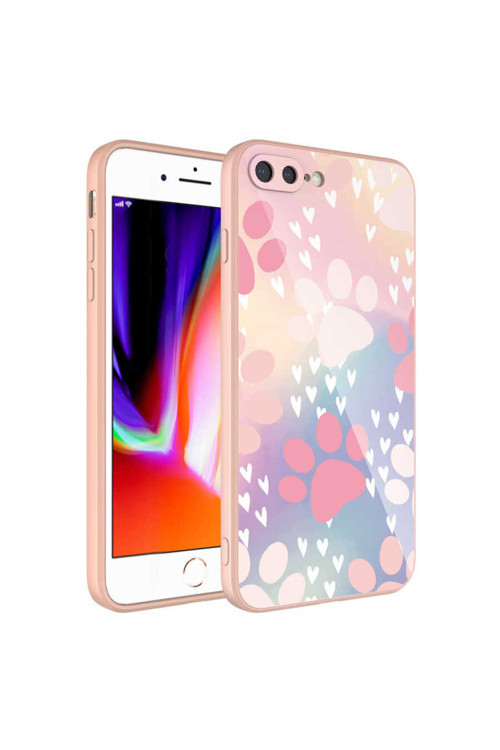 Uyumlu Apple İphone 7 Plus Kılıf Kamera Korumalı Desenli Sert Silikon Epoksi Kapak
