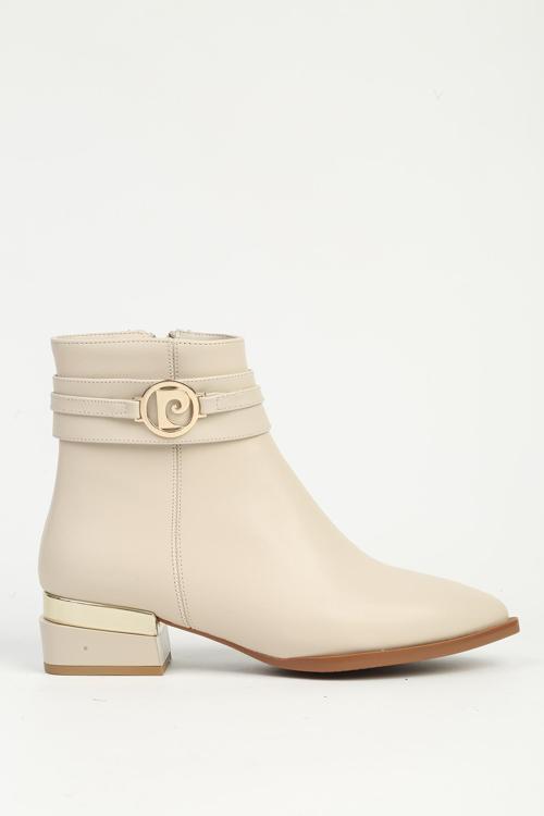 Krem Yarım Fermuarlı Bot PC-54988