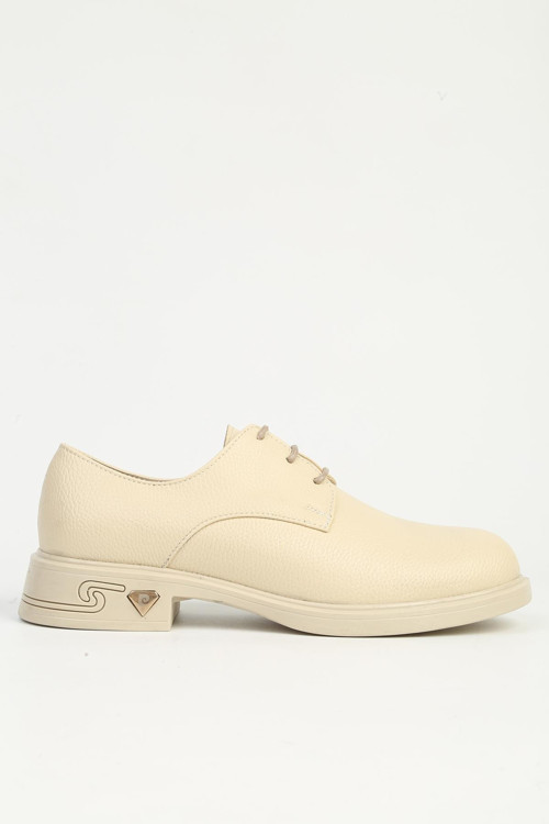 Kadın Bej Oxford Ayakkabı PC-55225