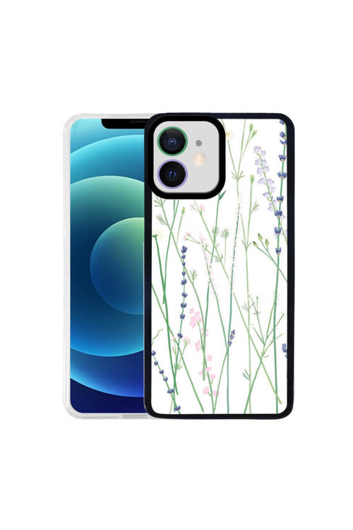 Iphone 12 Uyumlu Kılıf M-Fit Desenli Kapak Renk Flower No4