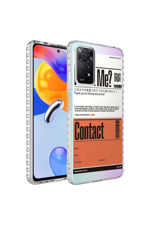 Xiaomi Redmi Note 11 Pro 5G Kılıf Airbag Kenarlı Renkli Desenli Silikon Elegans Kapak