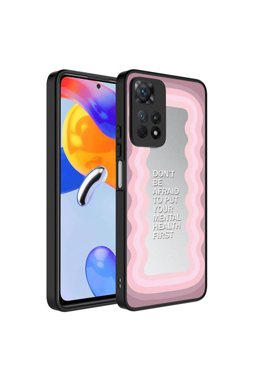 Xiaomi Redmi Note 11 Pro 5G Kılıf Aynalı Desenli Kamera Korumalı Parlak Mirror Kapak