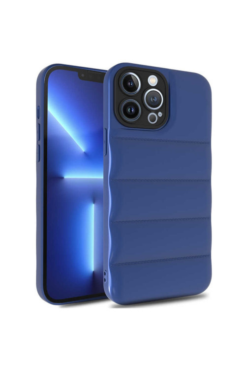 Iphone 13 Pro Max Uyumlu Kılıf Kasis Kapak - Saks Mavi