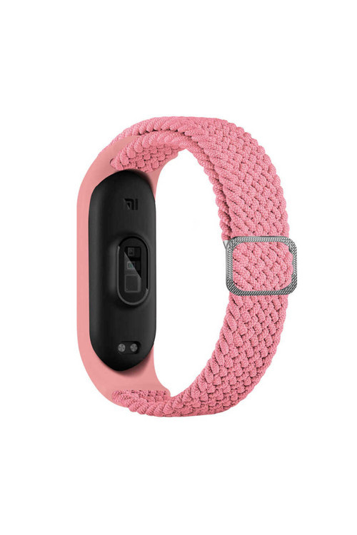 Çelikeliletişim Xiaomi Mi Band 3 Uyumlu Krd-49 Örgü Kordon-Ckl-Pembe
