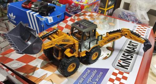 Oyuncak Model Metal Kepçe Dozer Excavatör Buldozer 30 cm Ön ve Arka Hareketli Kırılmaz Kepçe