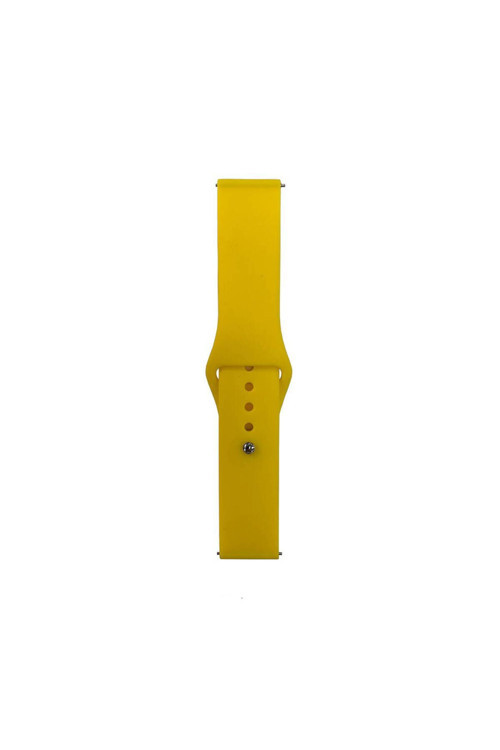 Huawei Honor Magic 2 46Mm Band Serisi 22Mm Klasik Kordon Silikon Strap Kayış-Sarı