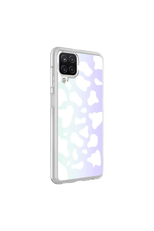 Galaxy A12 Kılıf M-Blue Desenli Kapak - Cow No2