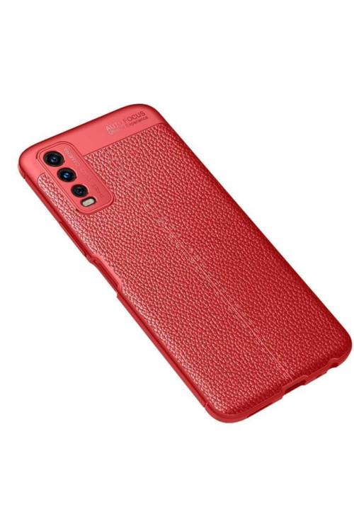 Vivo Y20S Uyumlu Niss Silikon - Kırmızı