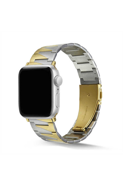 Watch 44Mm Uyumlu Krd-48 Metal Sys Kordon-Gümüş-Gold