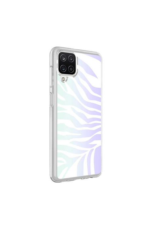 Galaxy A12 Kılıf M-Blue Desenli Kapak