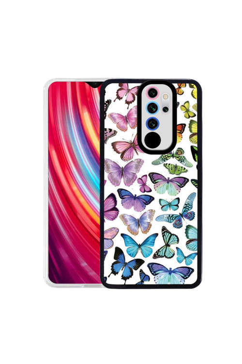 Xiaomi Redmi Note 8 Pro Kılıf M-Fit Desenli Kapak - Butterfly No3