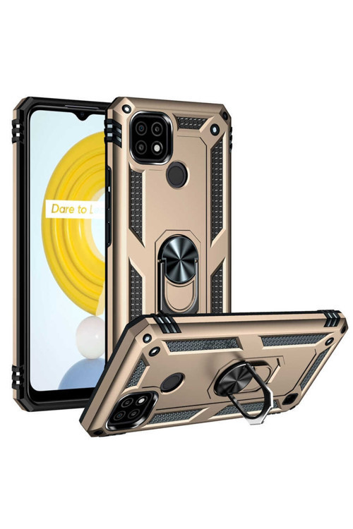 Realme C21 Uyumlu Kılıf Vega Kapak (Gold)