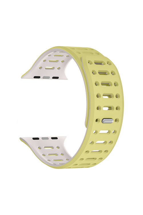 Watch 40Mm Uyumlu Tknr Krd-124 Silikon Kordon Strap Kayış-Sarı