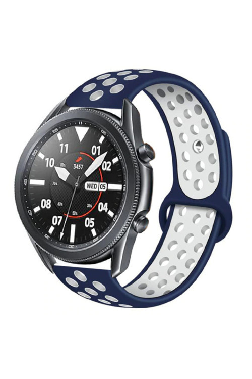 Huawei Watch Gt 3 46Mm Krd-02 Uyumlu Kordon-Mavi-Beyaz