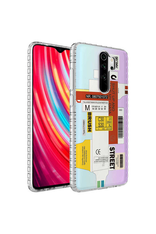 Xiaomi Redmi Note 8 Pro Uyumlu Kılıf Airbag Kenarlı Renkli Desenli Silikon Elegans Kapak-No2