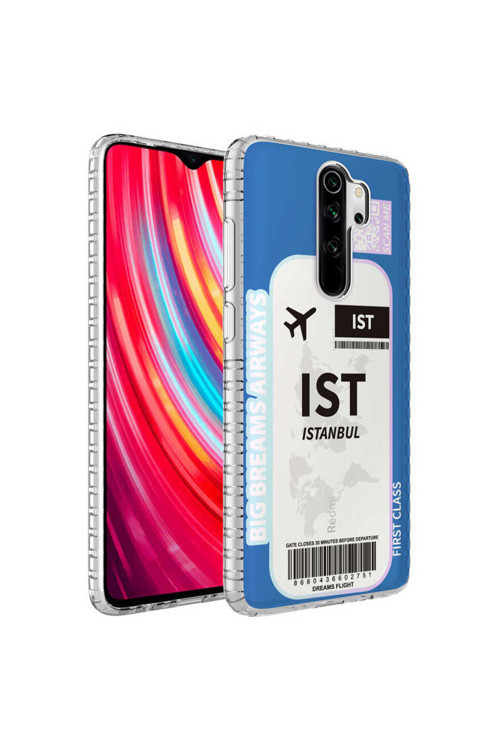 Xiaomi Redmi Note 8 Pro Uyumlu Kılıf Airbag Kenarlı Renkli Desenli Silikon Elegans Kapak-No4