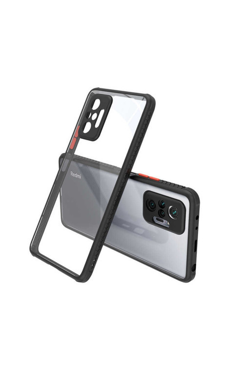 Xiaomi Redmi Note 10 Pro Uyumlu Kılıf ?? Kaff Kapak (Siyah)