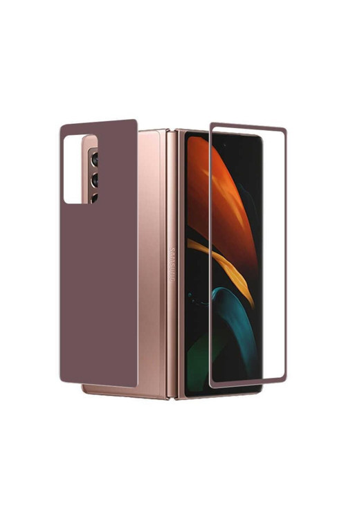 Galaxy Z Fold 2 Ön Arka 5D Full Yapışkanlı Temperli Ekran Koruyucu