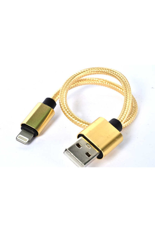 30 Cm Halat Lightning Usb Kablo Renk Gold