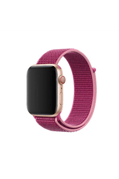 Watch 44Mm Uyumlu Krd-03 Hasır Kordon-Pembe