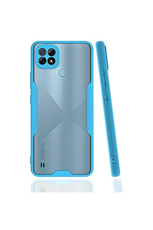 Realme C21 Kılıf Parfe Kapak, Mavi