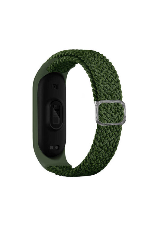 Xiaomi Mi Band 4 Uyumlu Krd-49 Örgü Kordon-Yeşil