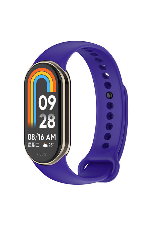 Xiaomi Mi Band 9 Serisi Klasik Kordon Silikon Strap Kayış-Mor