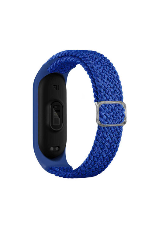 Xiaomi Mi Band 6 Uyumlu Krd-49 Örgü Kordon Mavi