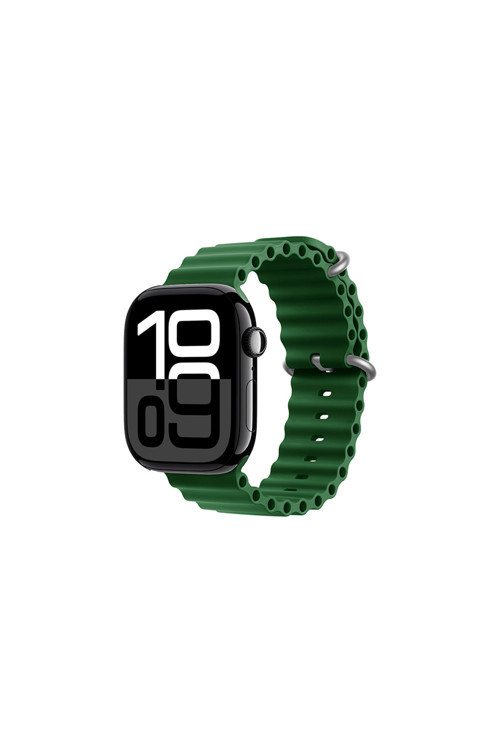 Watch 10 46Mm Uyumlu F10T Krd-75 Silikon Kordon-Koyu Yeşil
