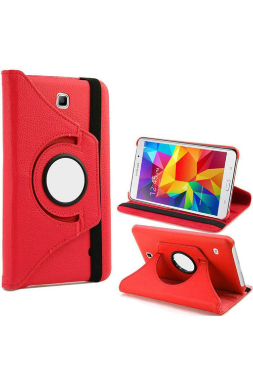 Galaxy Tab 4 7.0 T230 Dönebilen Standlı Kılıf Pembe Koyu