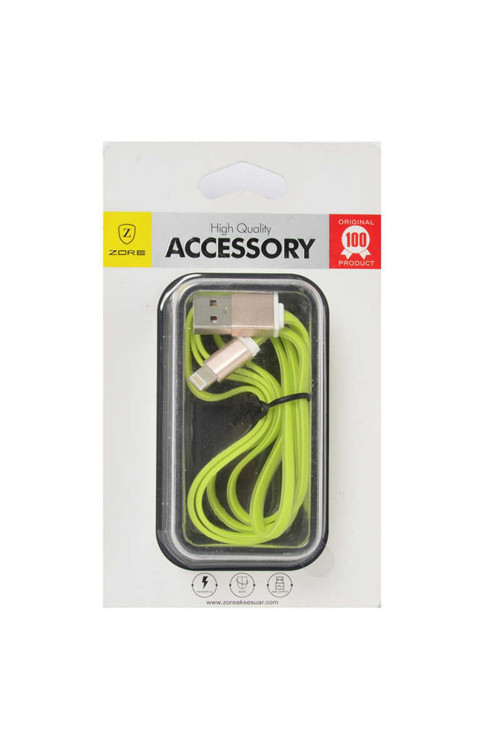 High Speed Lightning Usb Kablo - Yeşil